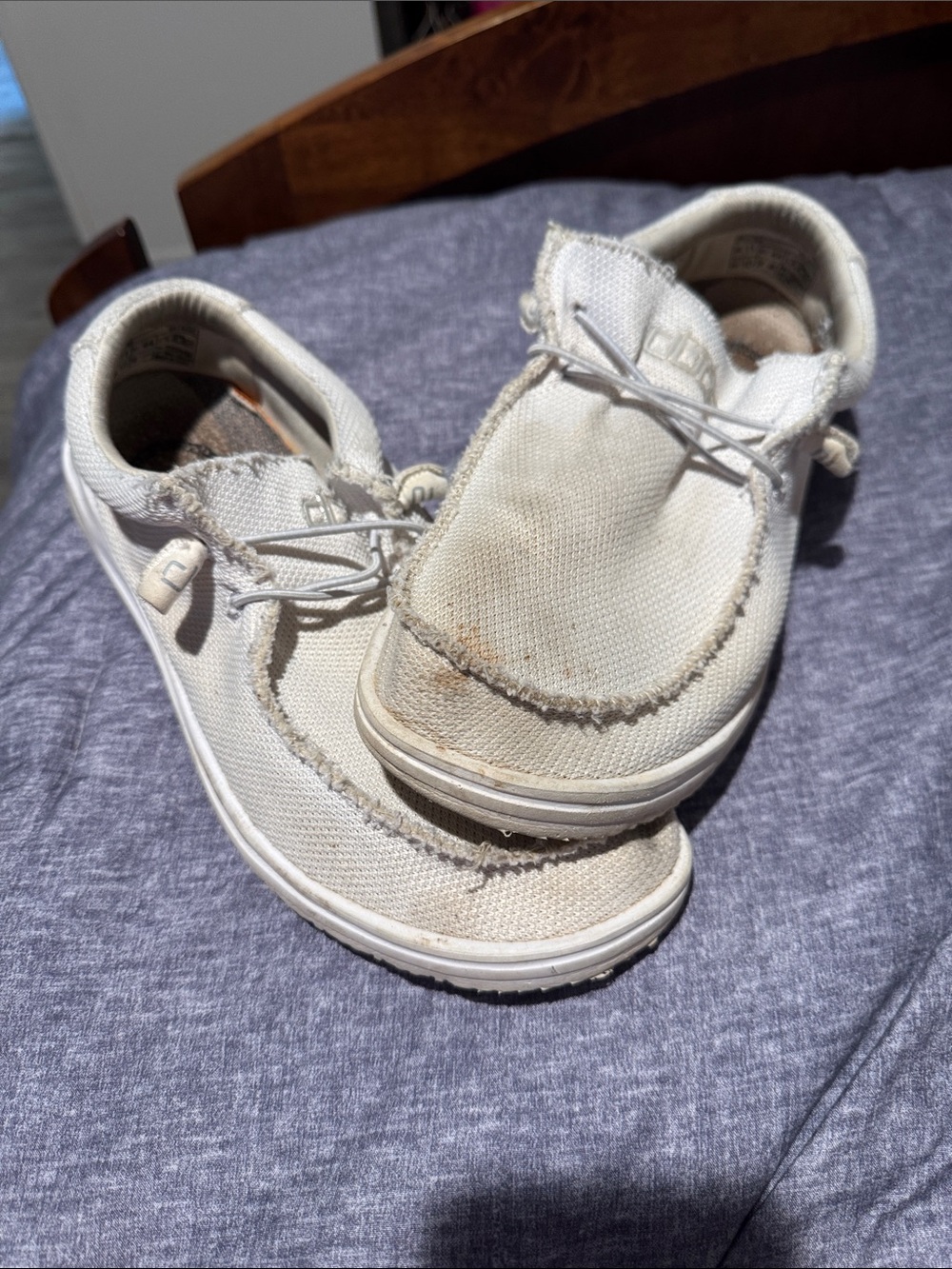Hey Dude Men's Slip-On Loafers in Light Beige
